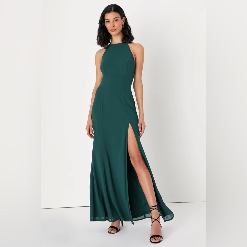 NWT Lulu’s Hunter Green Dress Size XS